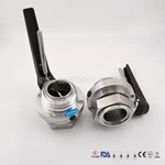 Stainless Steel Ss304 Ss316L RJT Thread Union Butterfly Valve