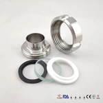 Stainless Steel Tank Fittings Weld Inline Sight Glass Union Type EPDM or FKM Gasket Inside