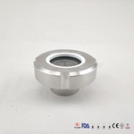 Stainless Steel Tank Fittings Weld Inline Sight Glass Union Type EPDM or FKM Gasket Inside