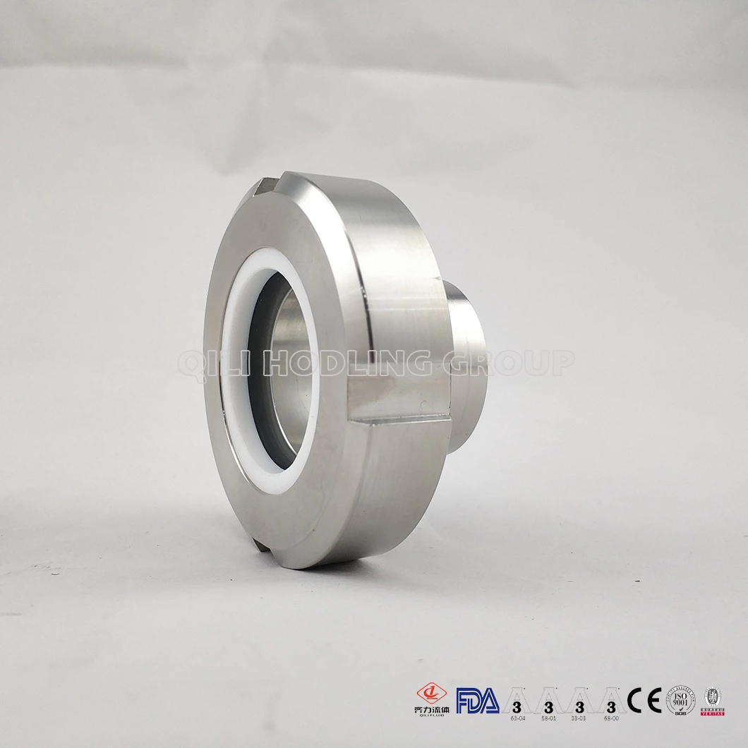 Stainless Steel Tank Fittings Weld Inline Sight Glass Union Type EPDM or FKM Gasket Inside