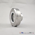 Stainless Steel Tank Fittings Weld Inline Sight Glass Union Type EPDM or FKM Gasket Inside