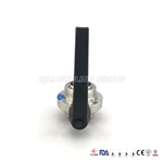Stainless Steel Threaded Butterfly Valve With Blue Multi Position