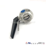Stainless Steel Threaded Butterfly Valve With Blue Multi Position
