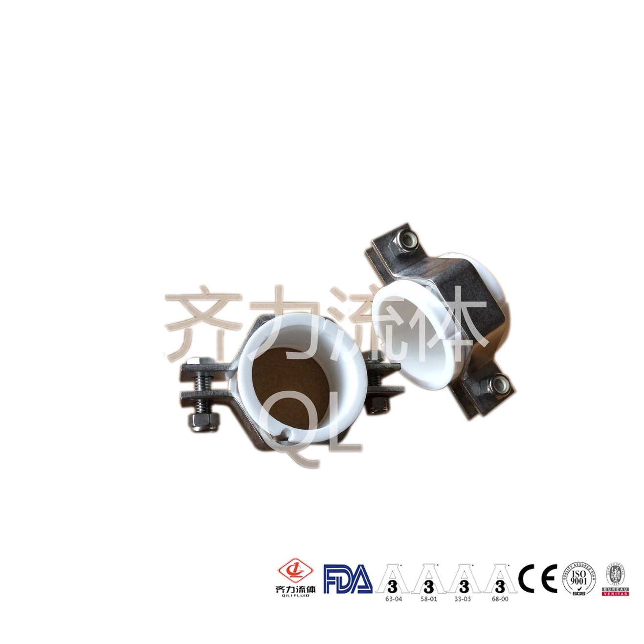 Tube Hex Hangers with white PVC inside without hole , serial B24PS