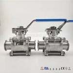Two Way Sanitary Encapsulated Seat Ball Valve