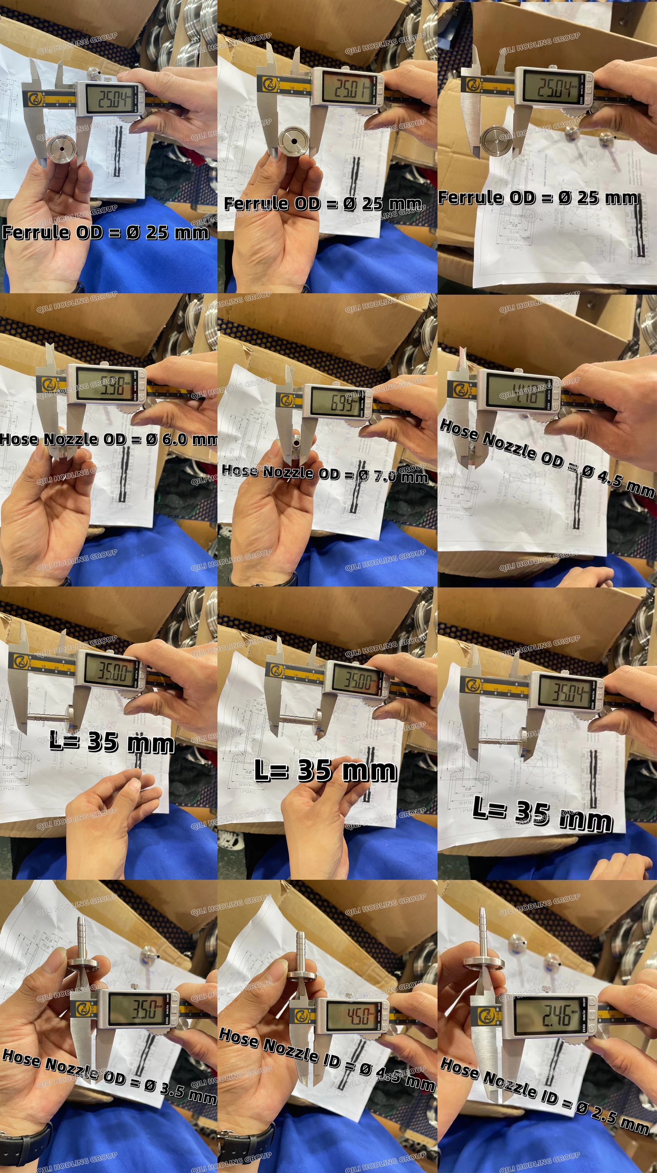 pipe adapters in small sizes