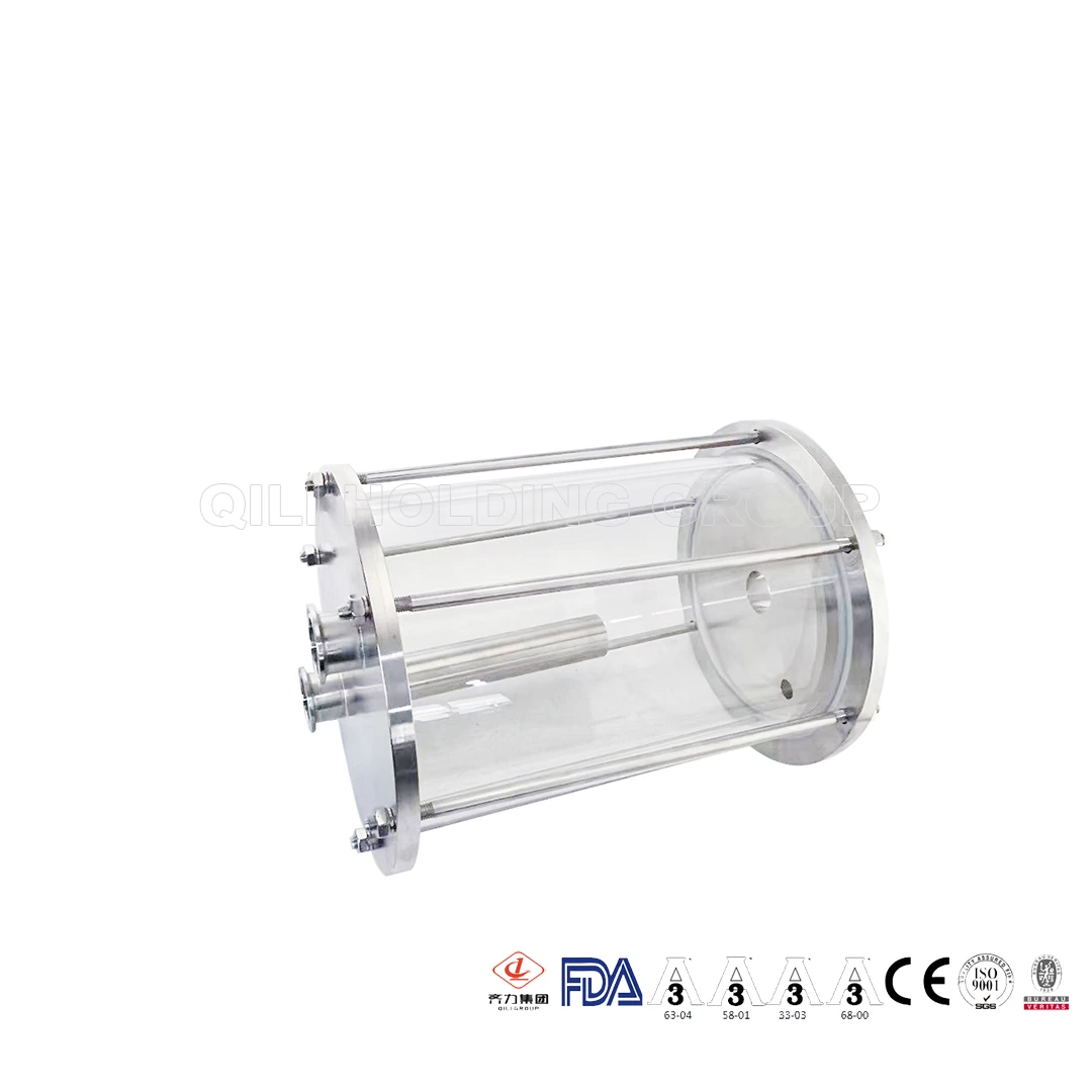 customized large size sight glasses with tri-clamp ferrules