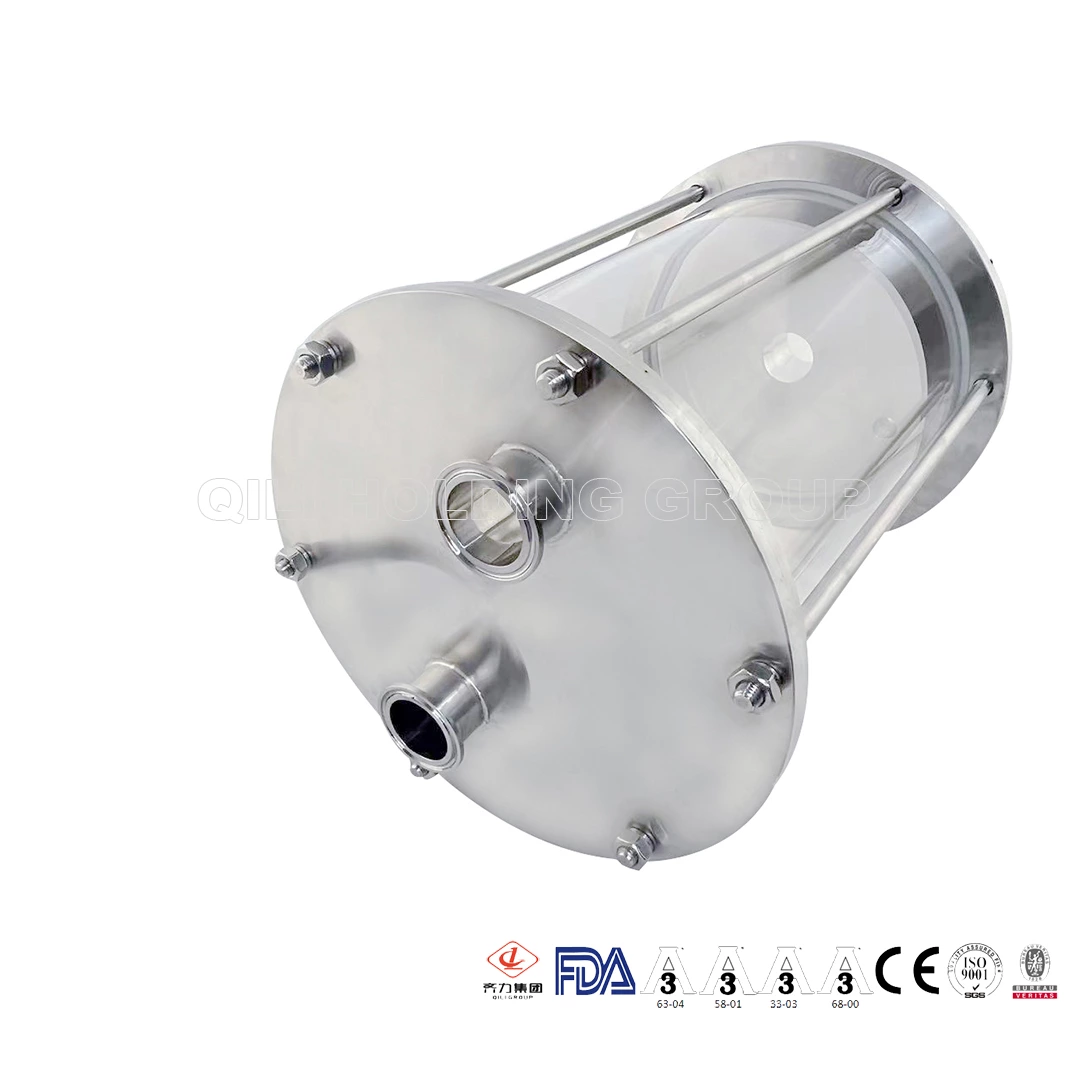 customized large size sight glasses with tri-clamp ferrules