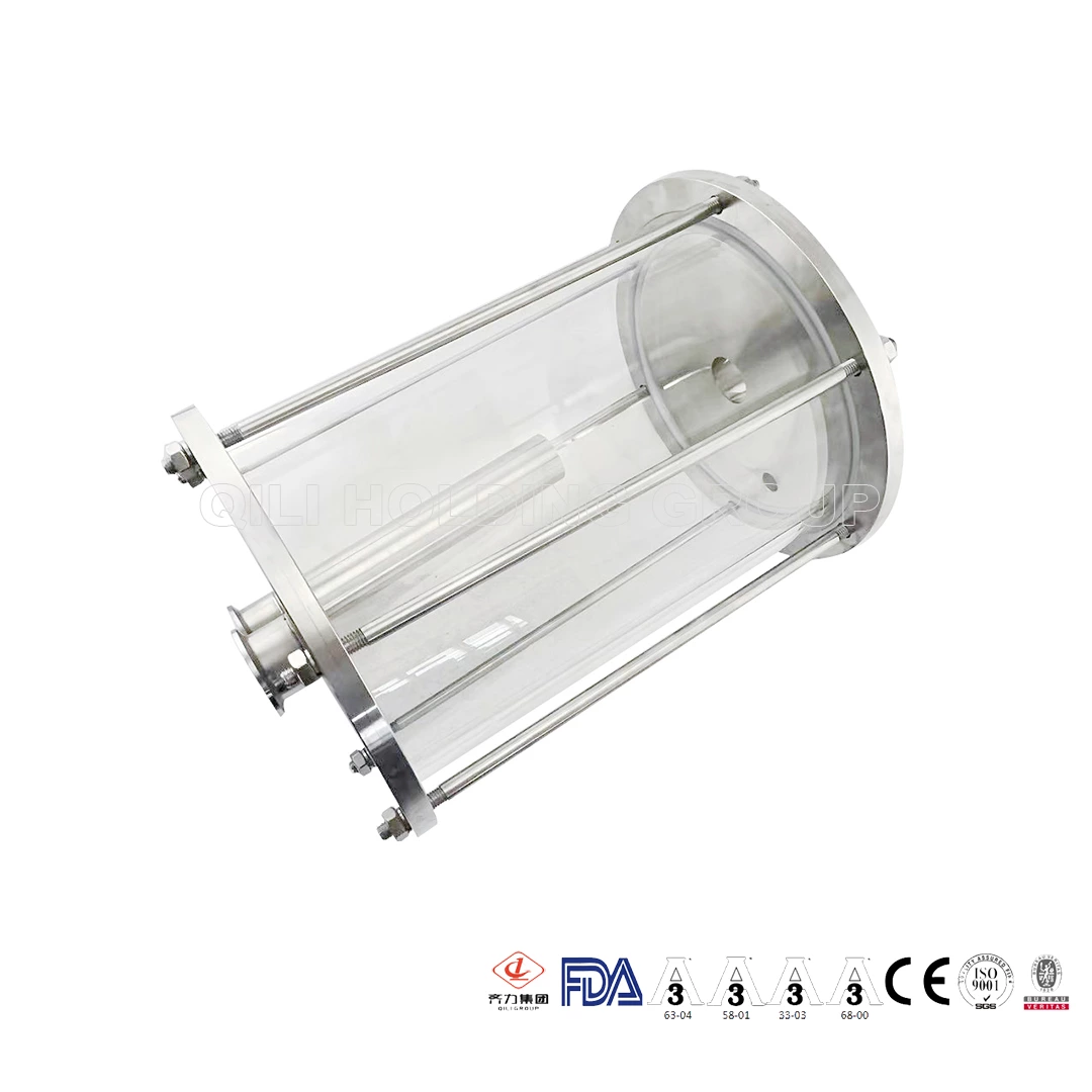 customized large size sight glasses with tri-clamp ferrules
