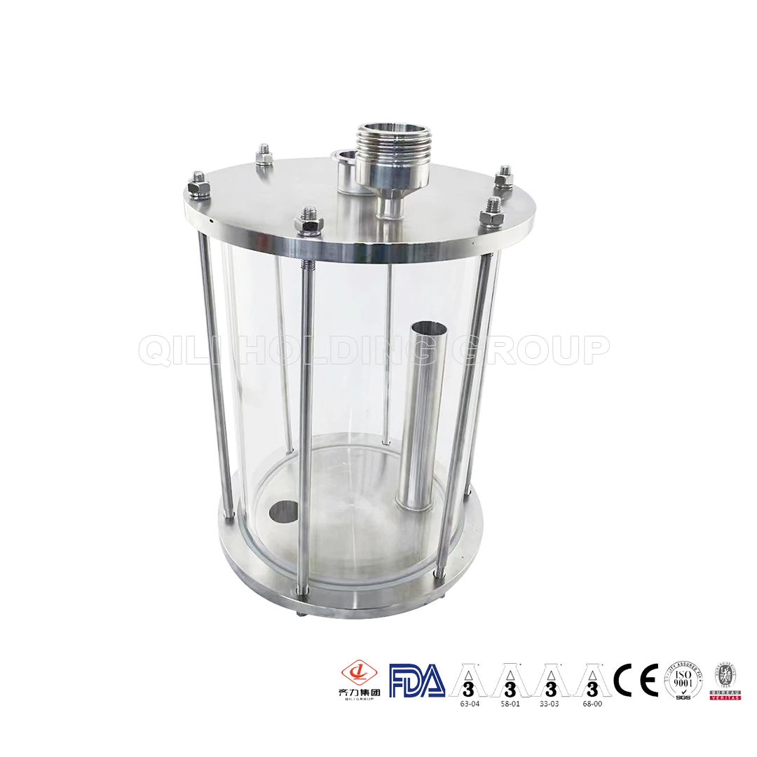 customized large size sight glasses with tri-clamp ferrules