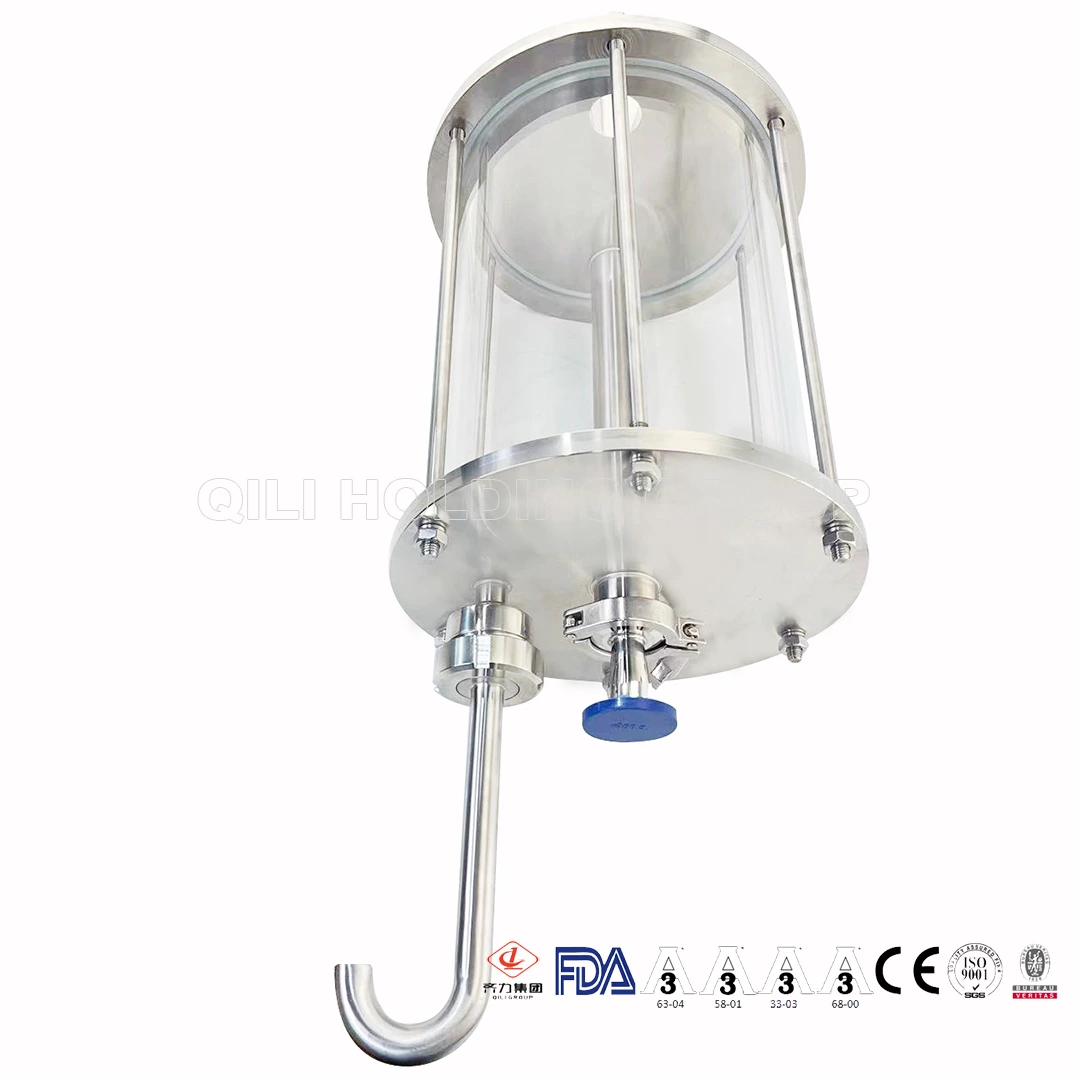 customized sight glass large size with faucet