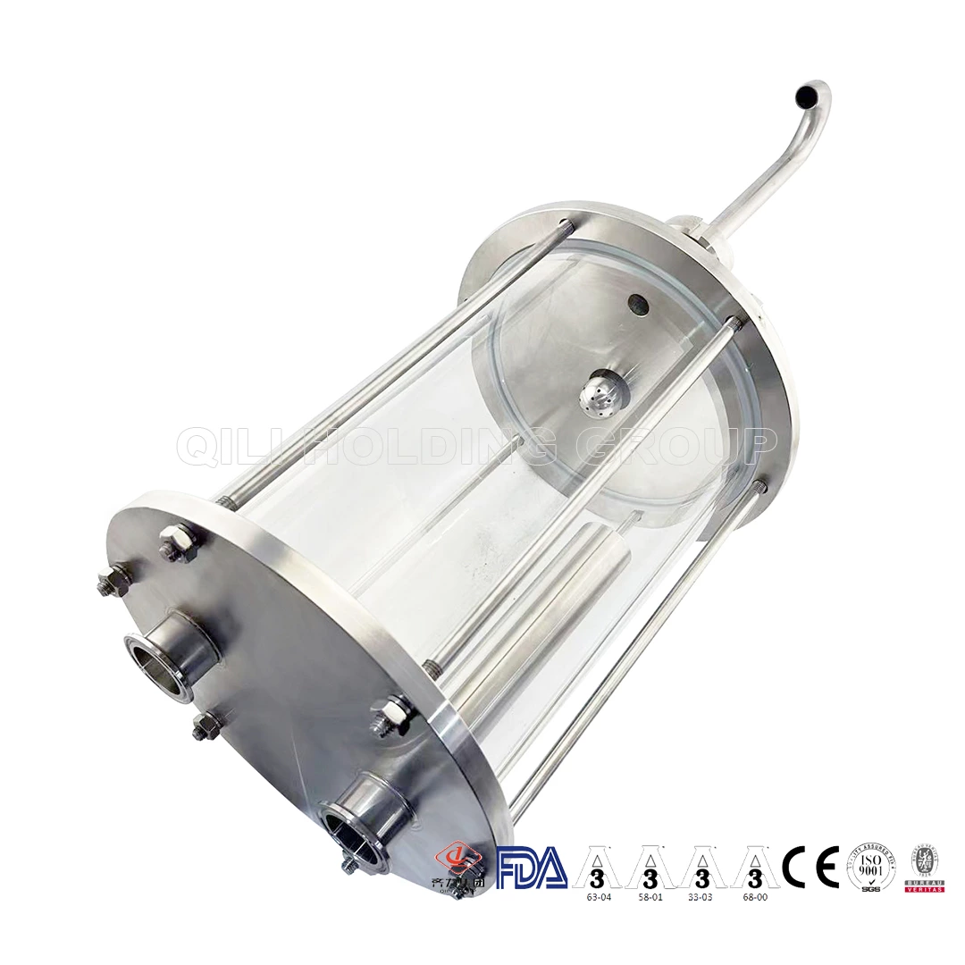 customized sight glass large size with faucet