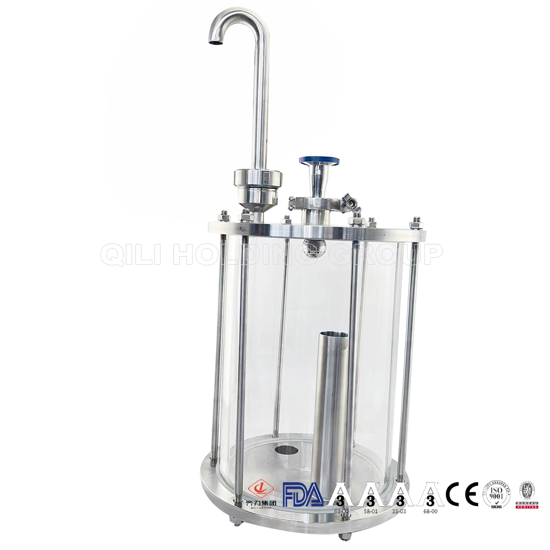 customized sight glass large size with faucet