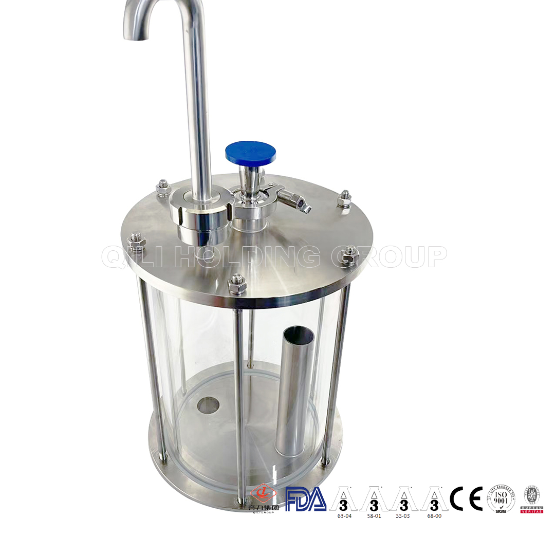 customized sight glass large size with faucet