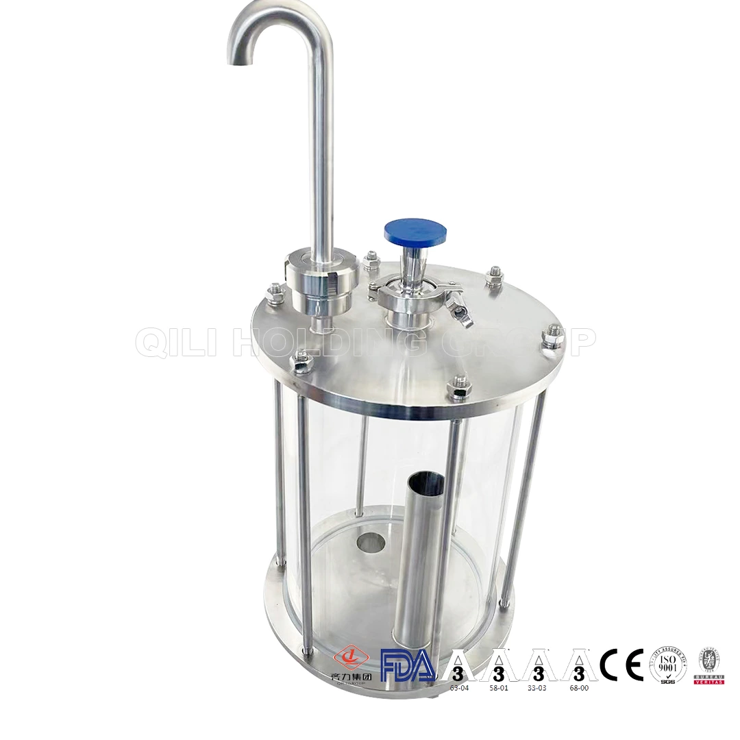 customized sight glass large size with faucet