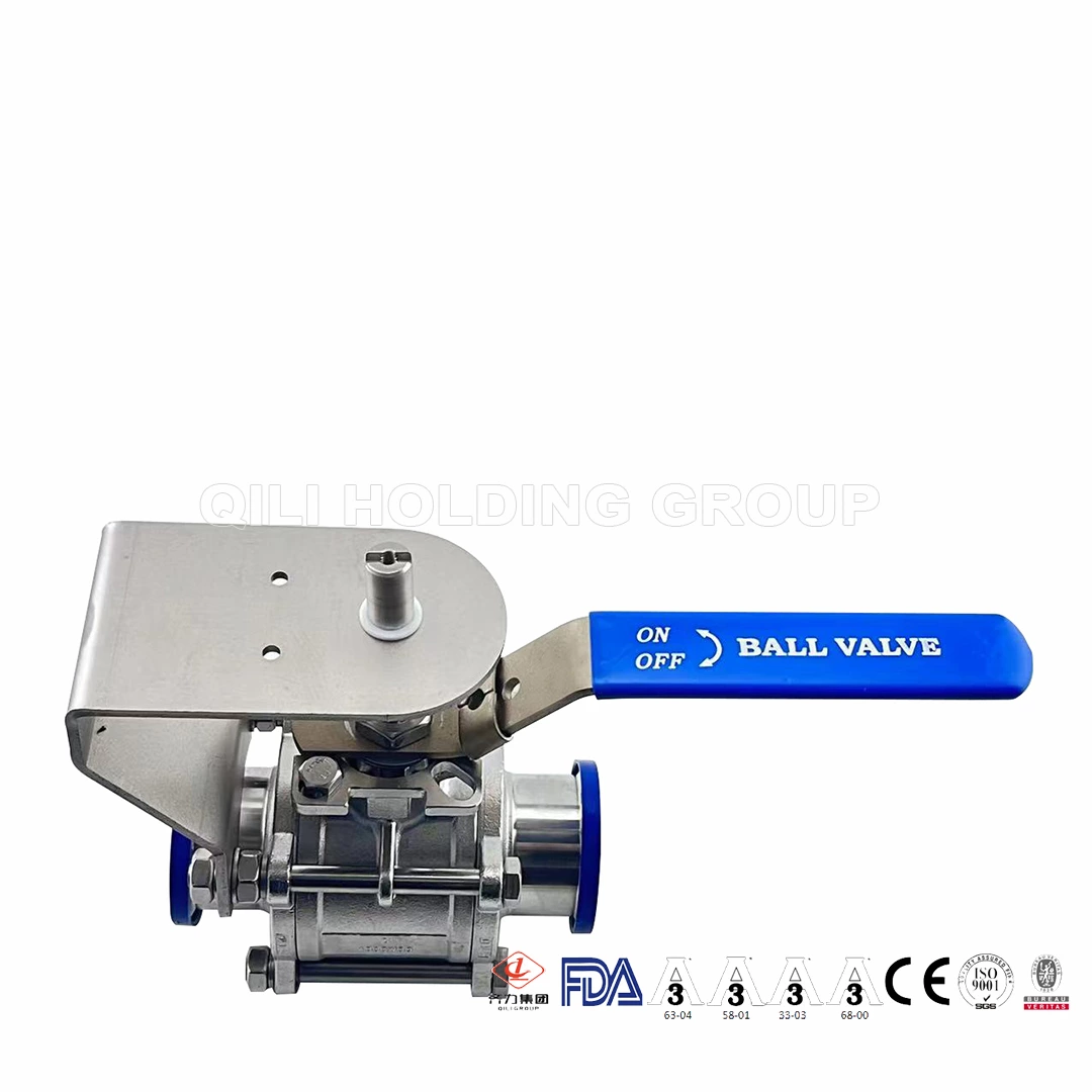 sanitary ball valves with bracket