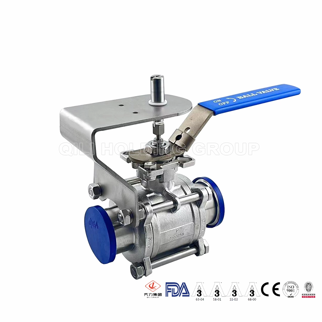 sanitary ball valves with bracket