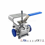 sanitary ball valves with bracket