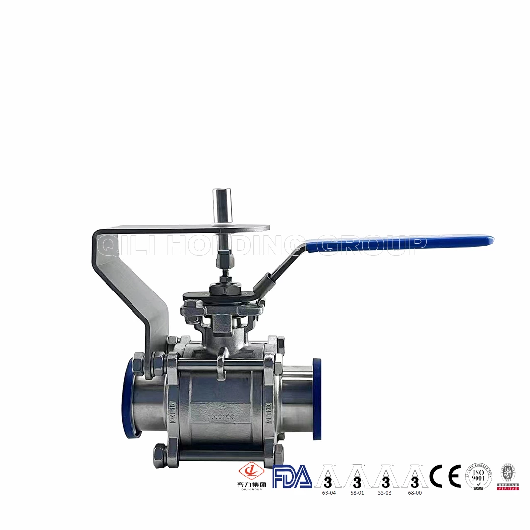 sanitary ball valves with bracket