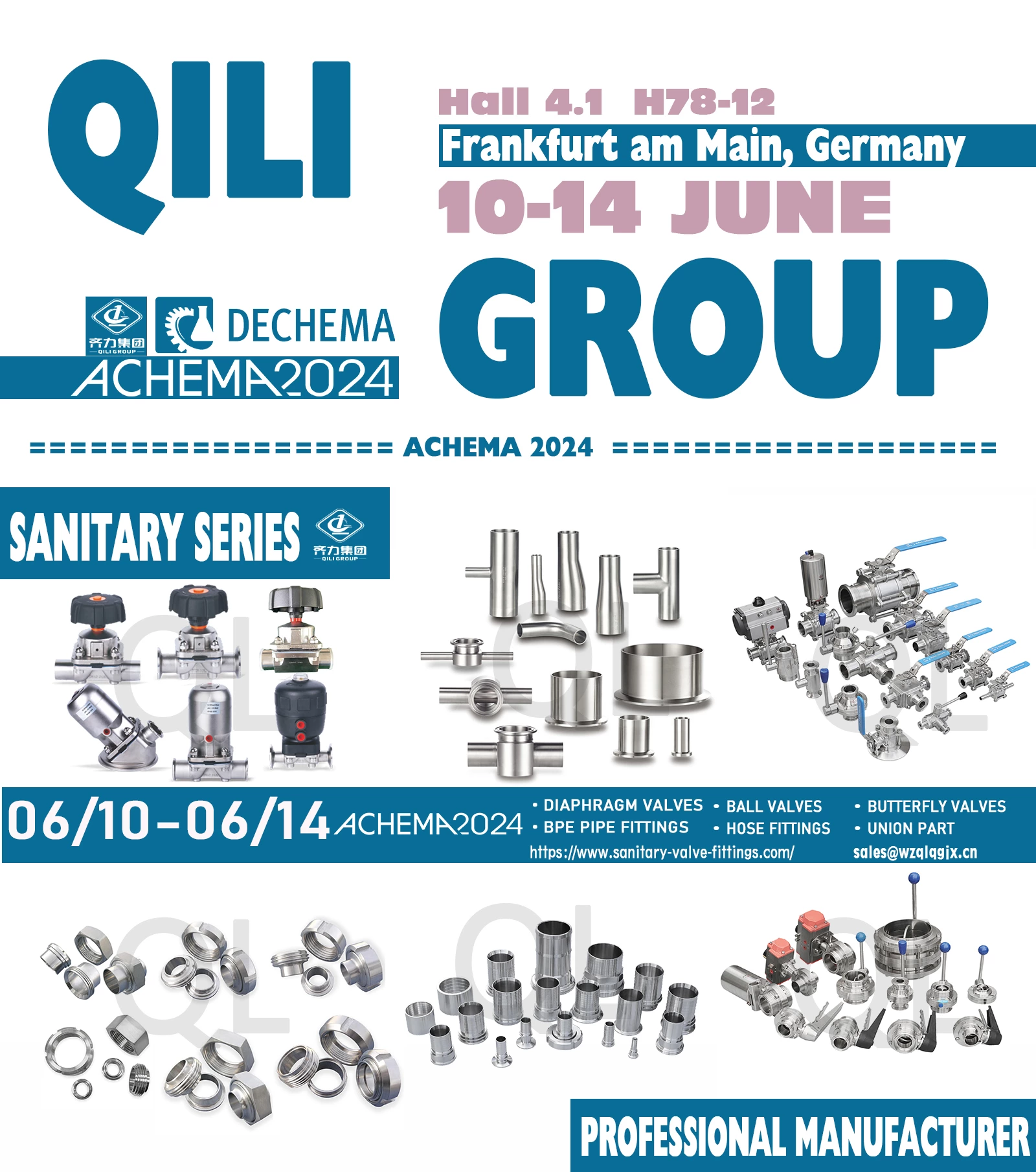 QILI will be attending 2024 ACHEMA on JUNE 10th to 14th