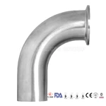 ASME BPE fittings S2CKW 90 DEGREE ELBOW TANGENT WELD END X CLAMP