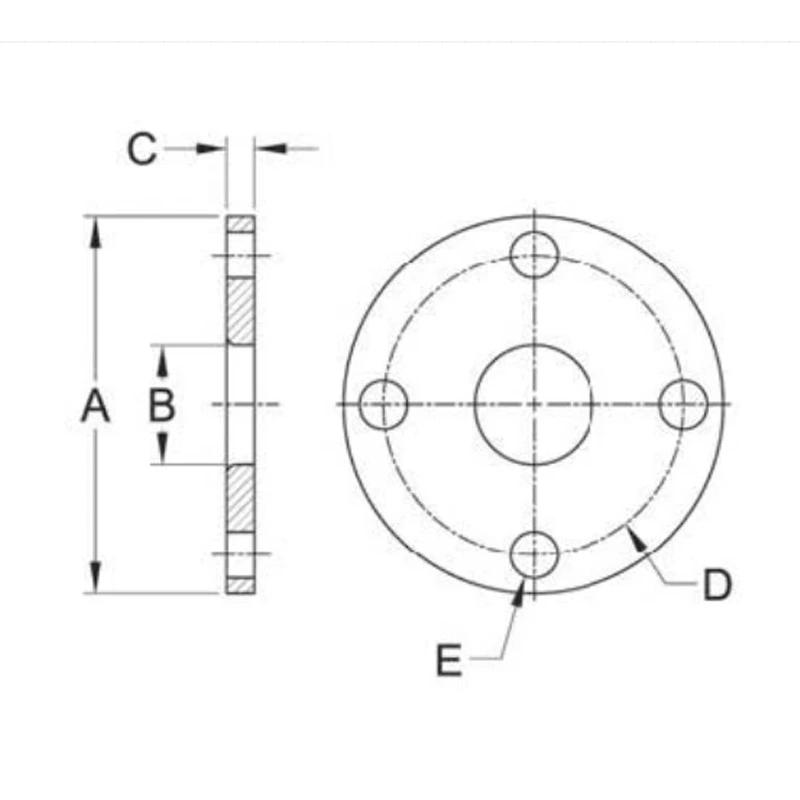 ASME BPE fittings 38SL SLIP ON FLANGE