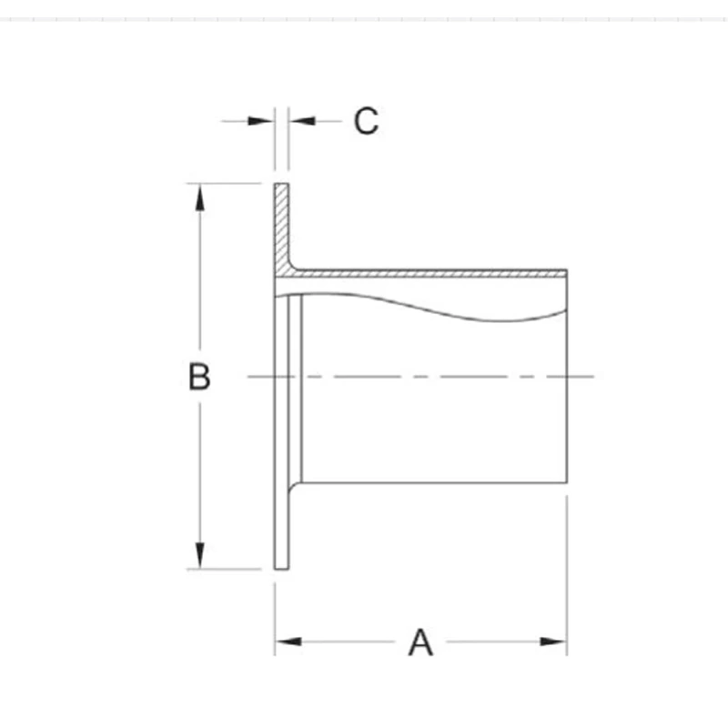 ASME BPE fittings S14WA STUB END TYPE A