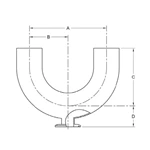 ASME BPE fittings S2UBWWK BOTTOM OUTLET USE POINT