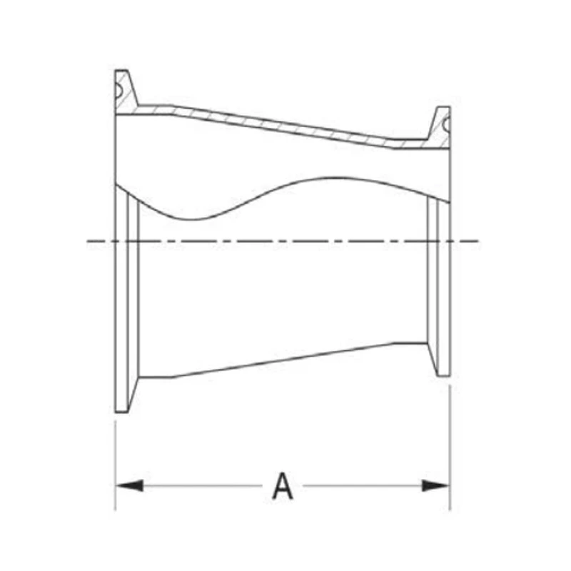 ASME BPE fittings S31 14MP CONCENTRIC REDUCER, CLAMP ENDS