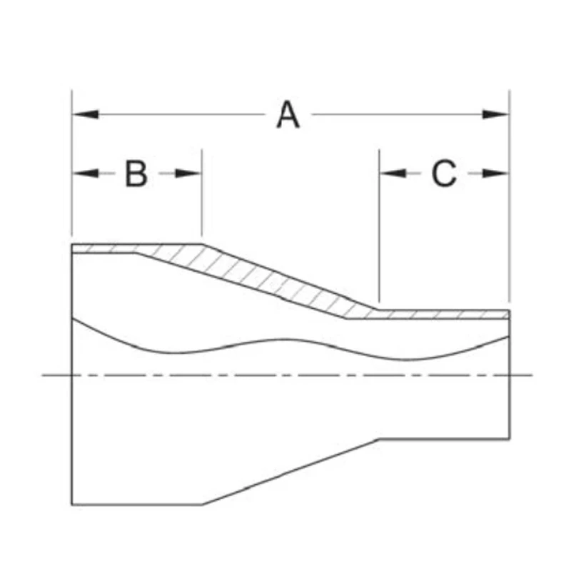 ASME BPE fittings S31S SHORT CONCENTRIC REDUCER WELD ENDS