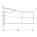 ASME BPE fittings S32K ECCENTRIC REDUCER CLAMP X TANGENT WELD END