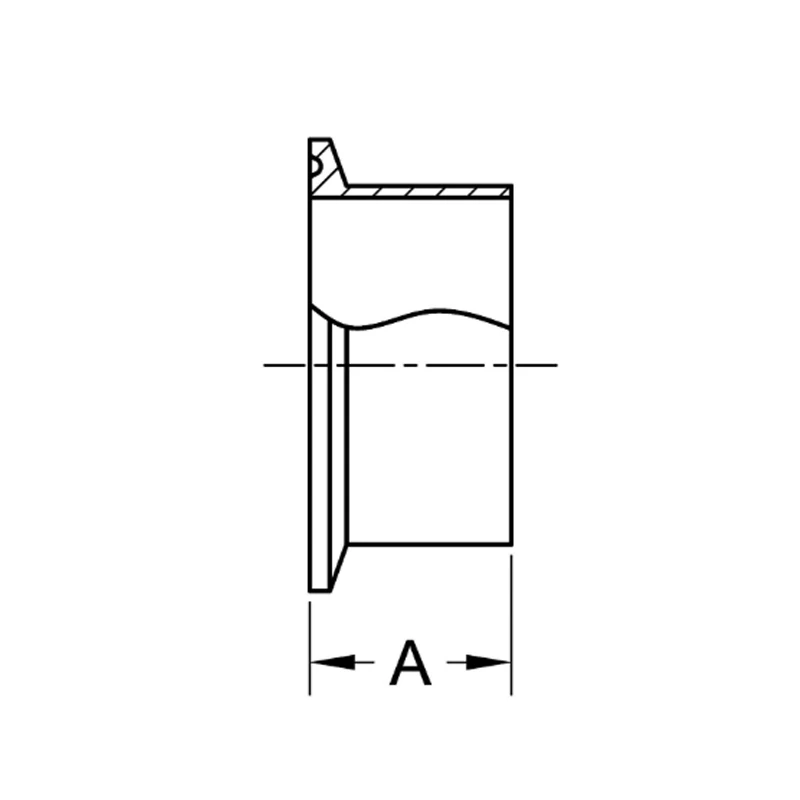 ASME BPE fittings SL14AM7 MEDIUM WELD FERRULE