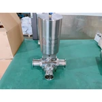 hygienic 3-pcs ball valves with pneumatic actuator