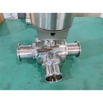 hygienic 3-pcs ball valves with pneumatic actuator