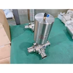 hygienic 3-pcs ball valves with pneumatic actuator
