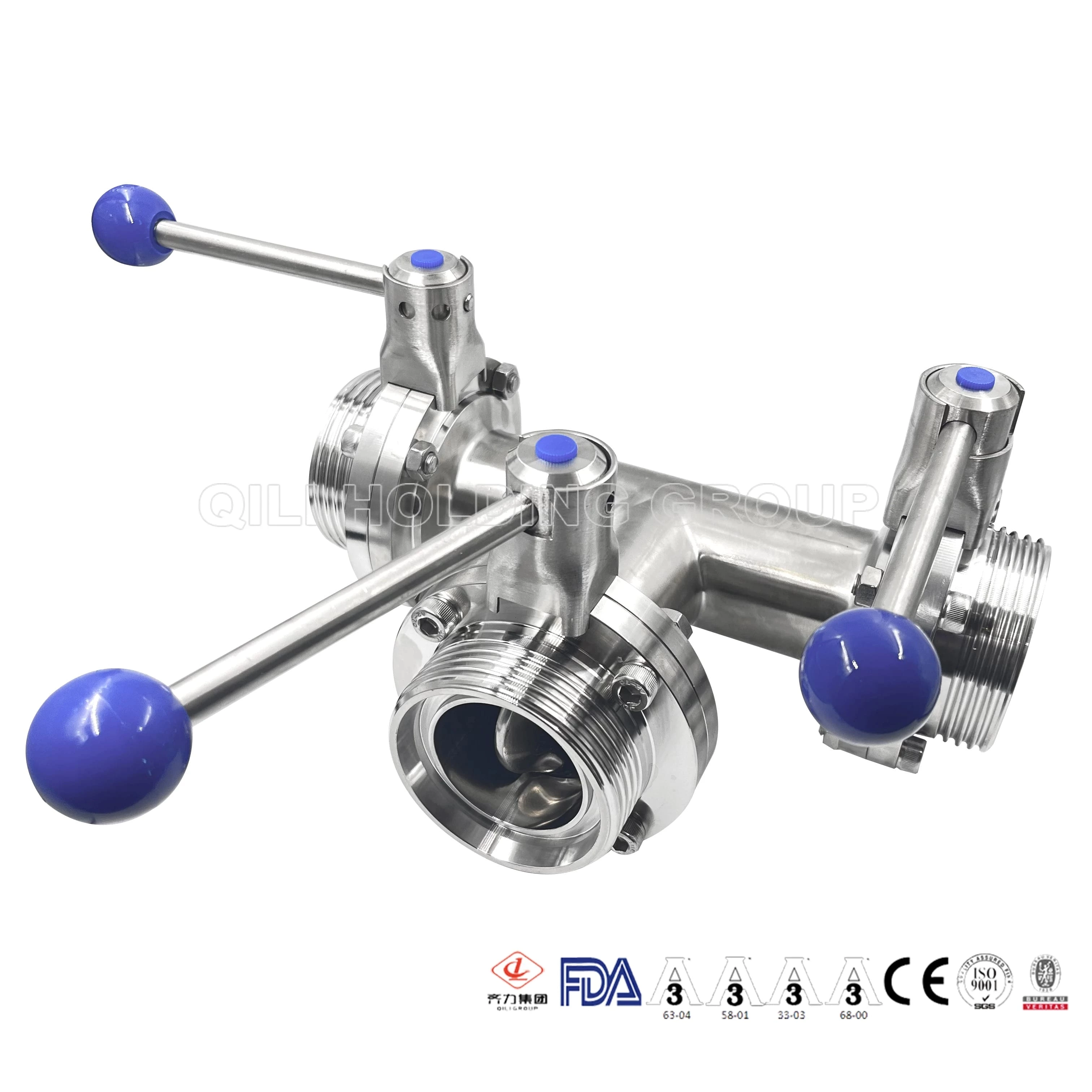 pull handle threaded Tee Butterfly Valve