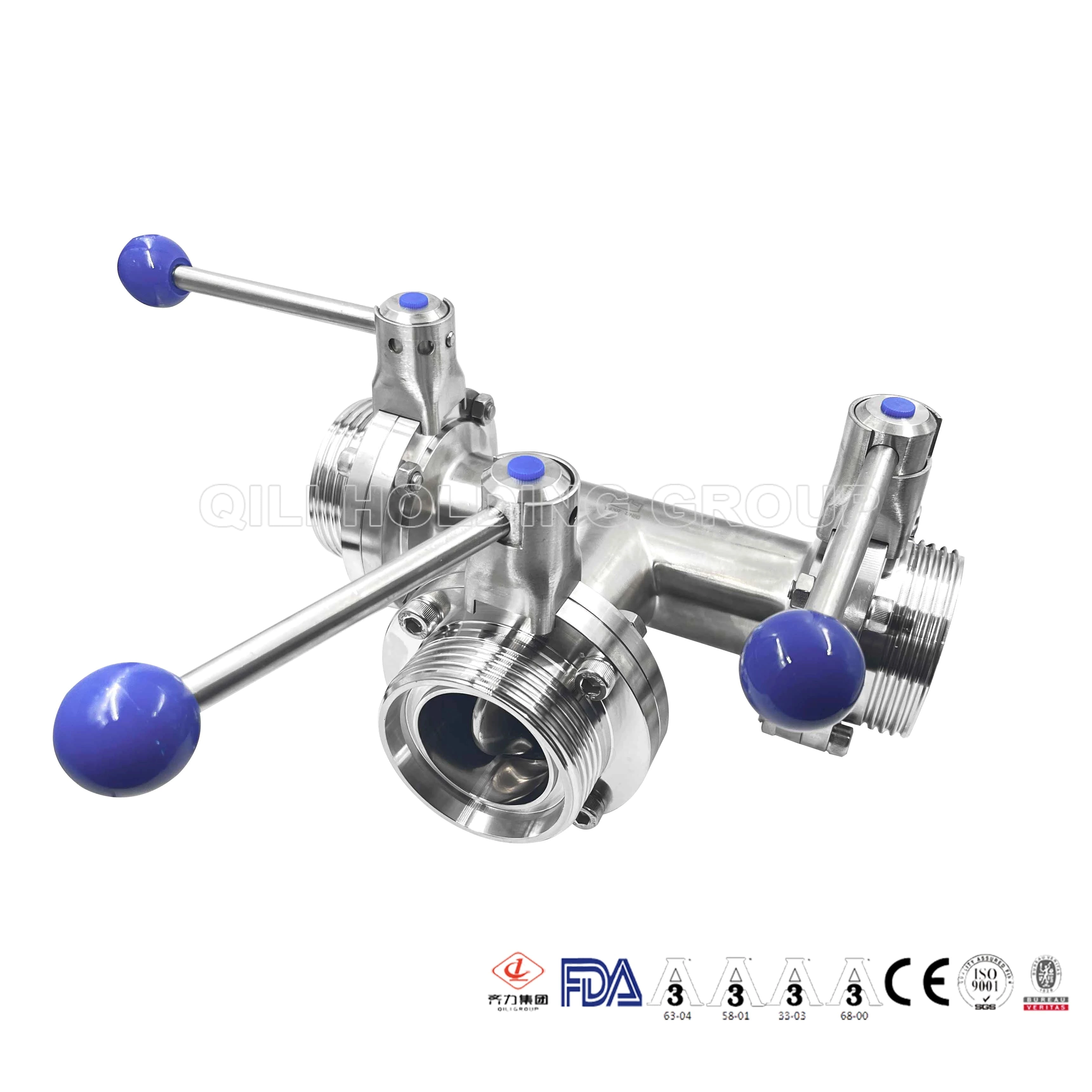 pull handle threaded Tee Butterfly Valve