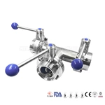 pull handle threaded Tee Butterfly Valve