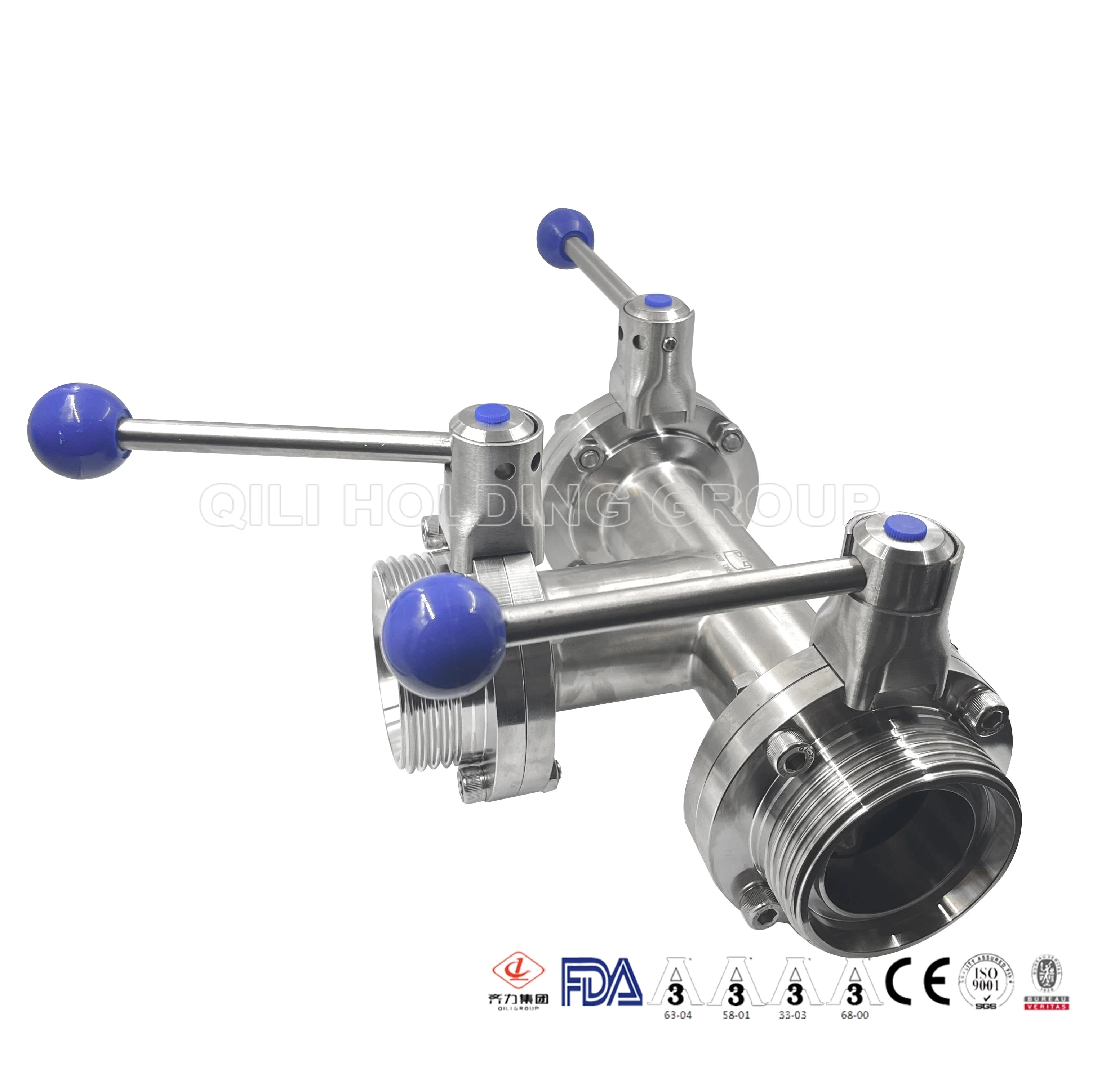 pull handle threaded Tee Butterfly Valve