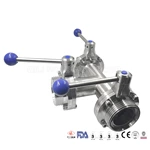 pull handle threaded Tee Butterfly Valve