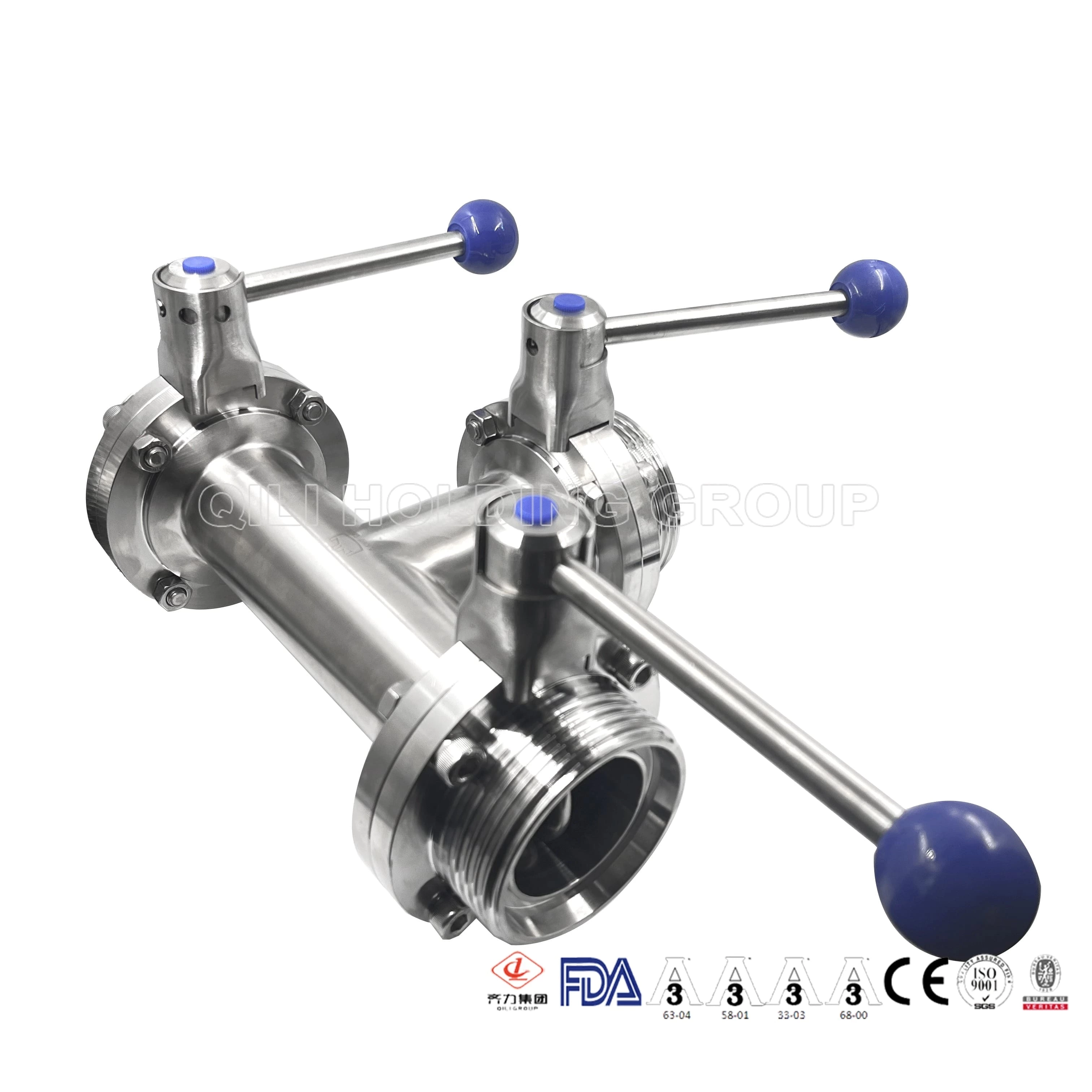 pull handle threaded Tee Butterfly Valve