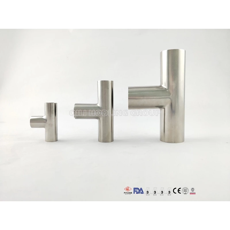 Sanitary Stainless Steel 304 316L Equal Welded Tee