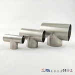 Sanitary Stainless Steel 304 316L Equal Welded Tee