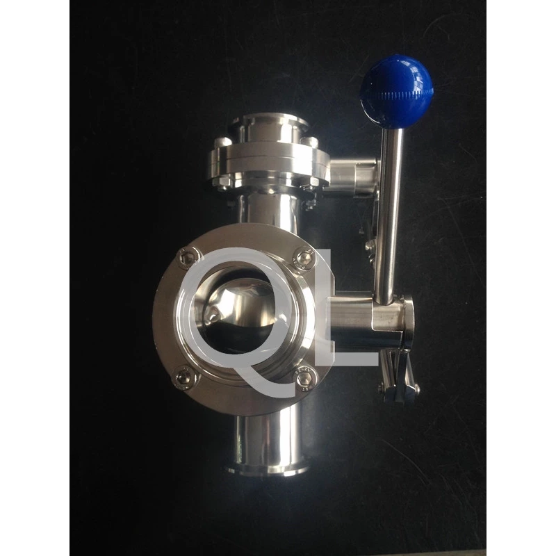 Sanitary Stainless Steel Butterfly Valve Clamp End