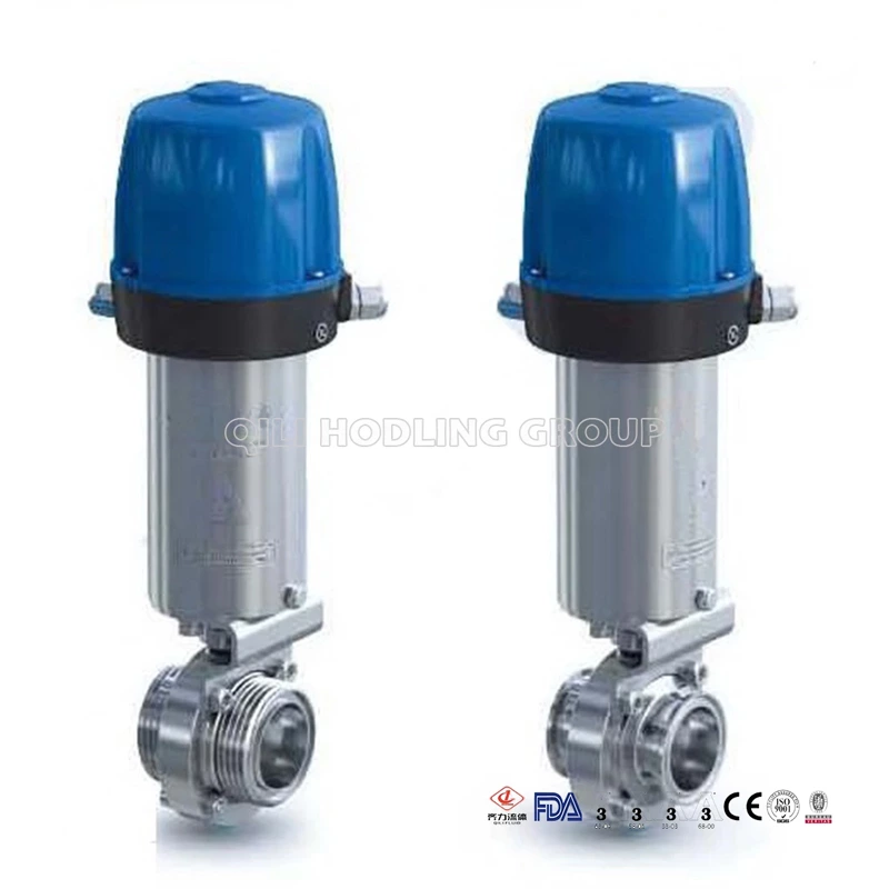 Sanitary Stainless Steel Intelligent Pneumatic Butterfly Valve