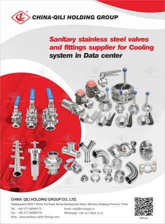 Sanitary stainless steel valvesand fittings supplier for coolingsystem in Data center